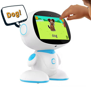 AI-powered STEM learning robot for kids with interactive screen and educational apps