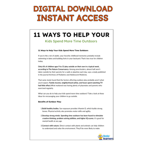 EBOOK | 11 Ways to Help Your Kids Spend More Time Outdoors