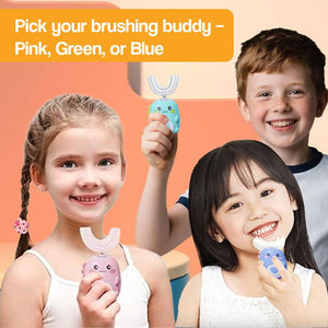 DinoBrush U-Shaped Smart Brush for kids with AI-guided cleaning and dinosaur design