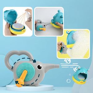 Ocean Adventure 4-in-1 Bath Play Bundle with glowing whale, foaming shark, surprise egg, and swimming turtles for kids' bath time play.