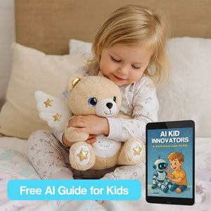 AI StoryBuddy smart plush companion toy for kids with interactive AI chat and starry sky projector