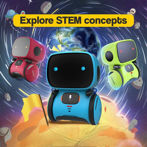 Robby the Robot interactive STEM learning toy for kids with voice recognition and educational games