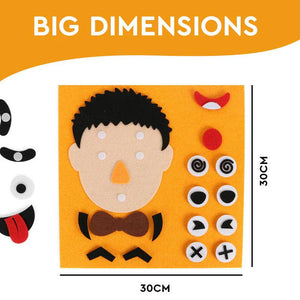 Kids facial expression recognition DIY puzzle board set for developing social skills and empathy