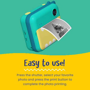 Pets Instant Print Kiddies Camera with dual lenses and instant photo printing features