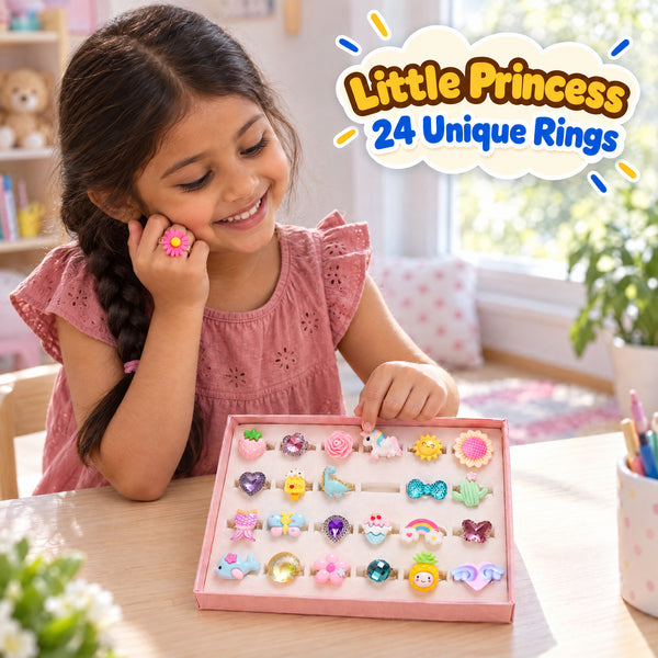 Little Princess Cartoon Ring Set