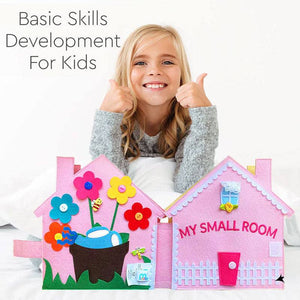 My Small Room Montessori interactive multi-activity educational quiet book for kids