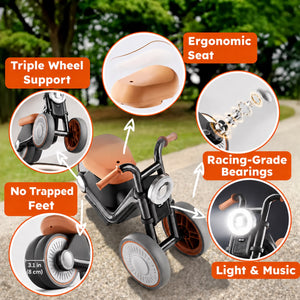 Tiny Biker Anti-Tip Light & Sound Motorcycle