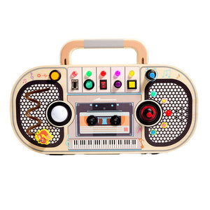 Wooden Mini LED Boombox