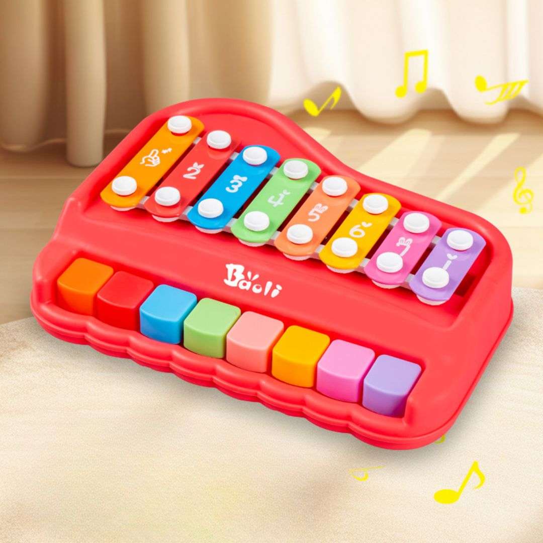 Kids Wooden Eight-Tone Percussion Xylophone Educational Toy