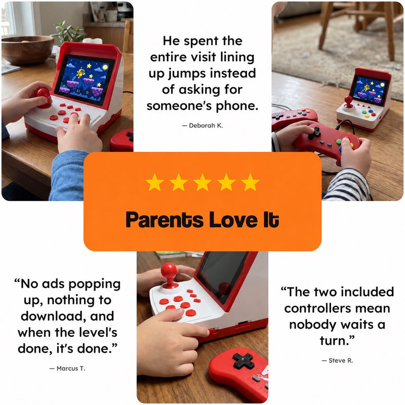 Mini Arcade Retro Game Console with Two Controllers