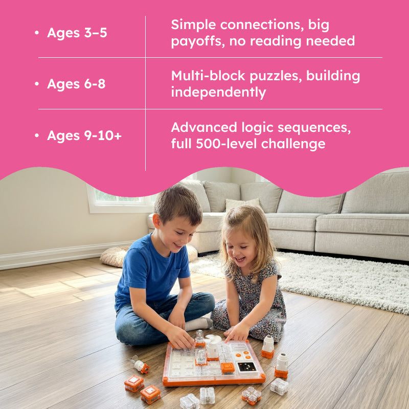 STEM circuit puzzle board with astronaut, fan, projector, and 500 built-in puzzles for kids ages 3+