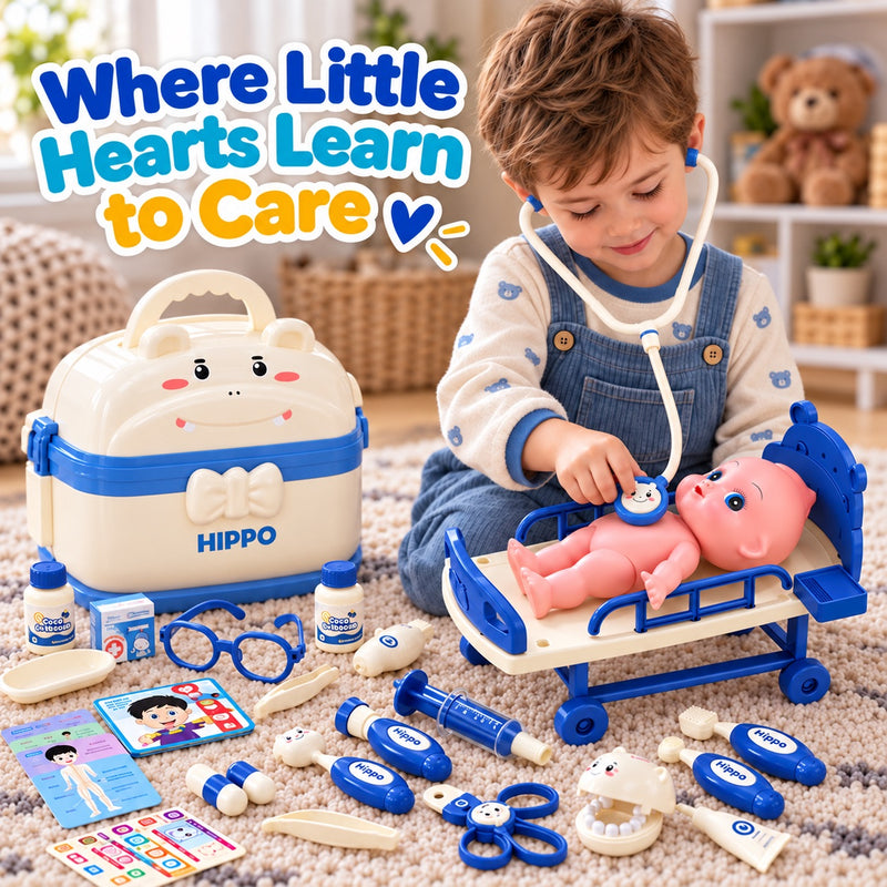 Little Doctor Play Kit with Hippo Carry Case