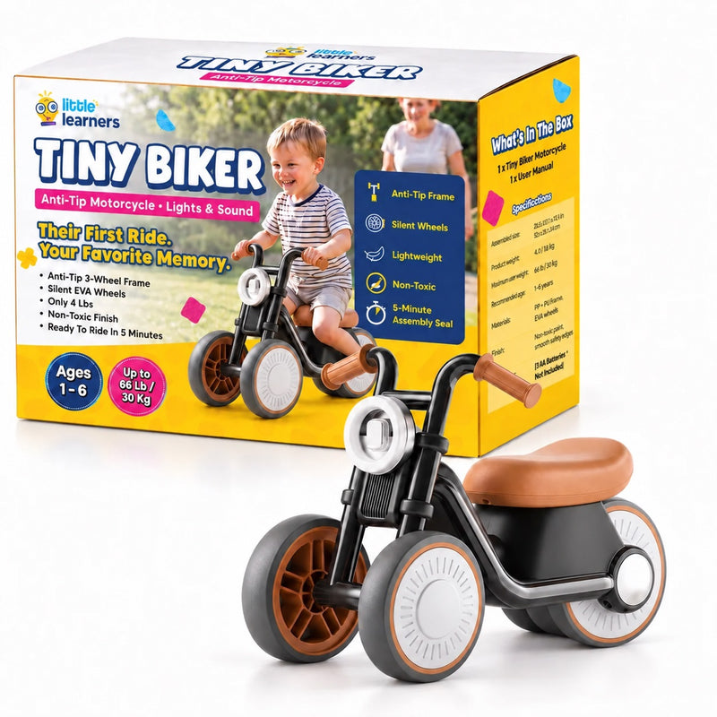 Tiny Biker Anti-Tip Light & Sound Motorcycle