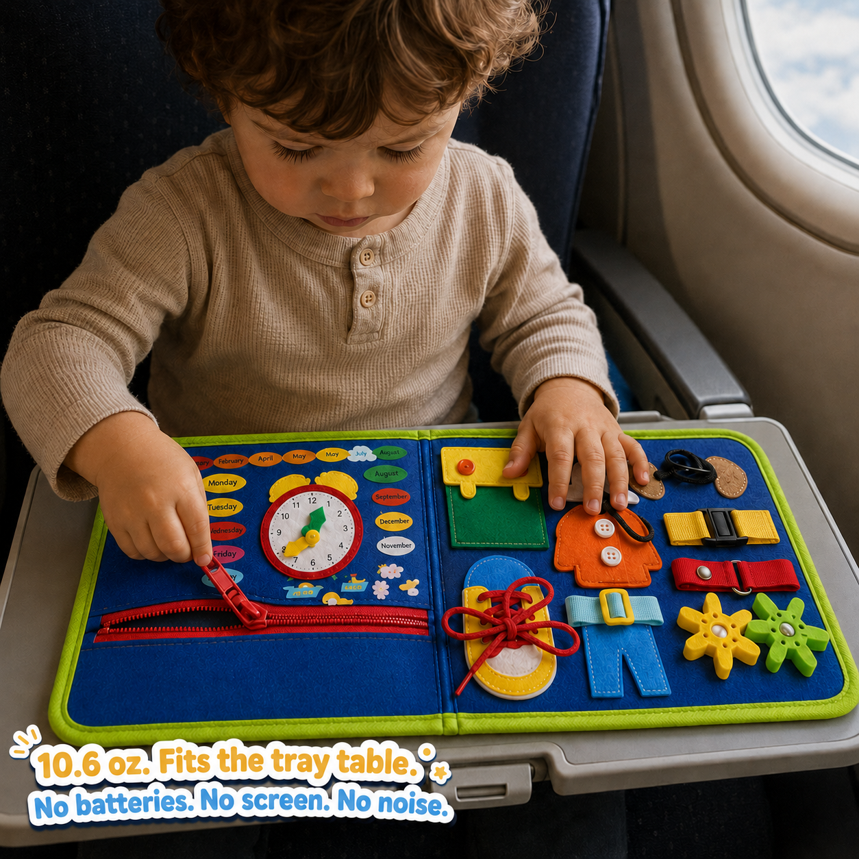 Soft Quiet Book for Toddlers — Felt Busy Book with 20+ Activities