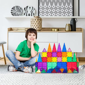 Magnetic Building Tiles Transparent Blocks Toy