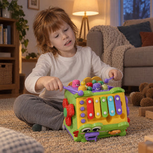 Whack-a-Mole Activity Cube with Xylophone
