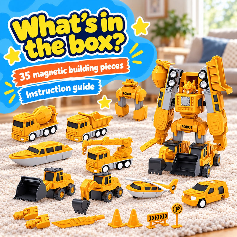Click & Snap Magnetic Transformer Construction Set