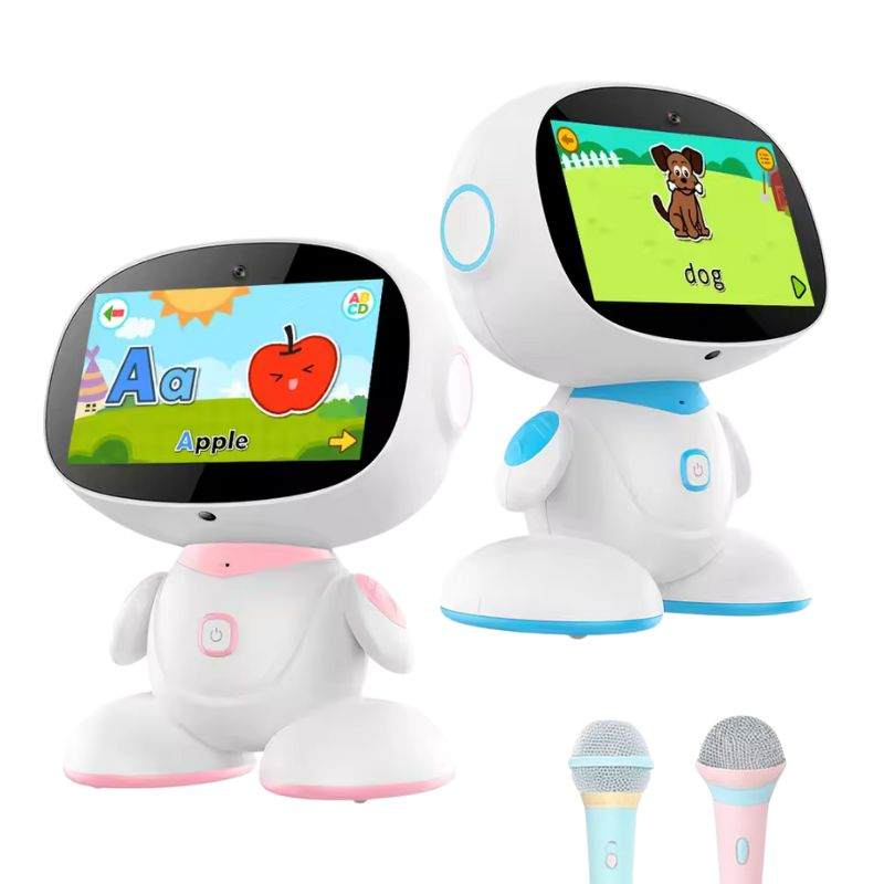 AI-powered STEM learning robot for kids with interactive educational apps and karaoke features