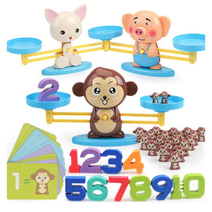 Balance Math Game With Pet Figurines