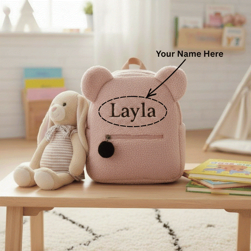 Custom Name Teddy Bear Backpack