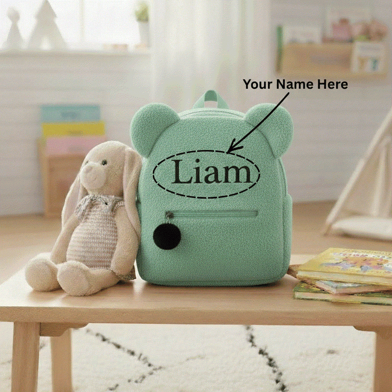 Custom Name Teddy Bear Backpack