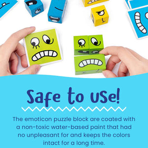 Expression Puzzle Building Blocks Game