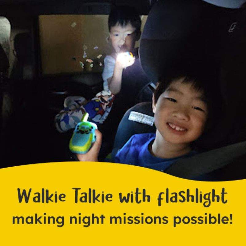 Kids Walkie Talkie with flashlight for night play and easy communication