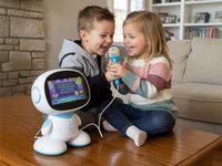 Robert’s grandson with the AI robot