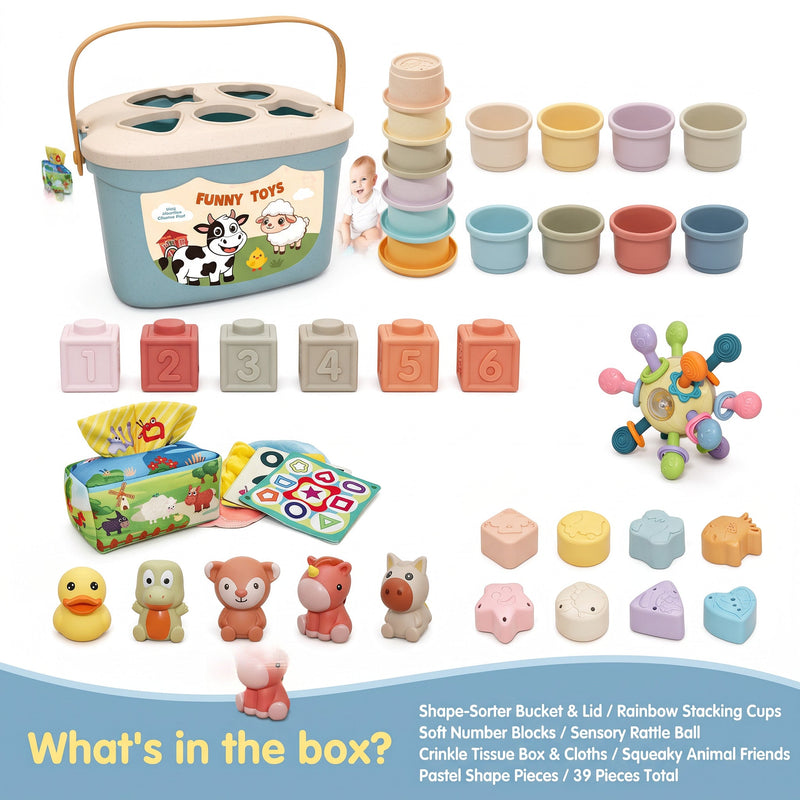 6-in-1 Soft Baby Learning Toy Set