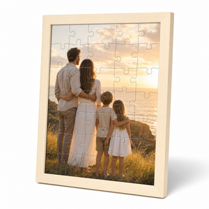 Custom Photo Wooden Puzzle with Solid Wood Frame